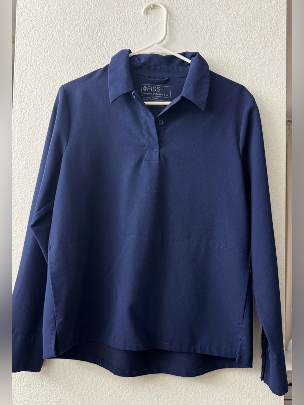 FIGS Scrub Top Pisco Long Sleeve Polo